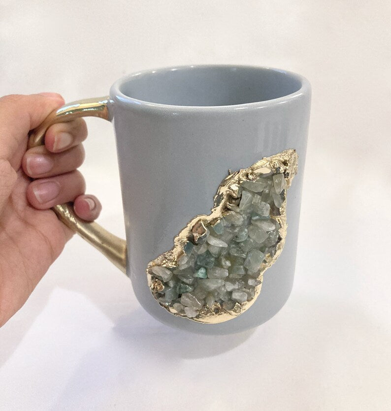 Wave - Set of 2 Grey Ceramic Mugs-0