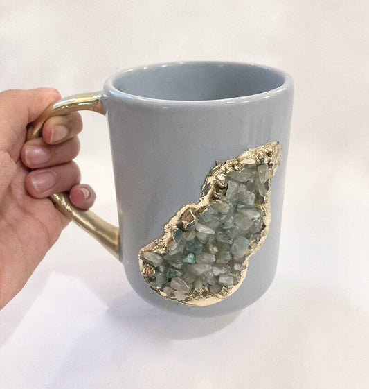 Wave - Set of 2 Grey Ceramic Mugs-0