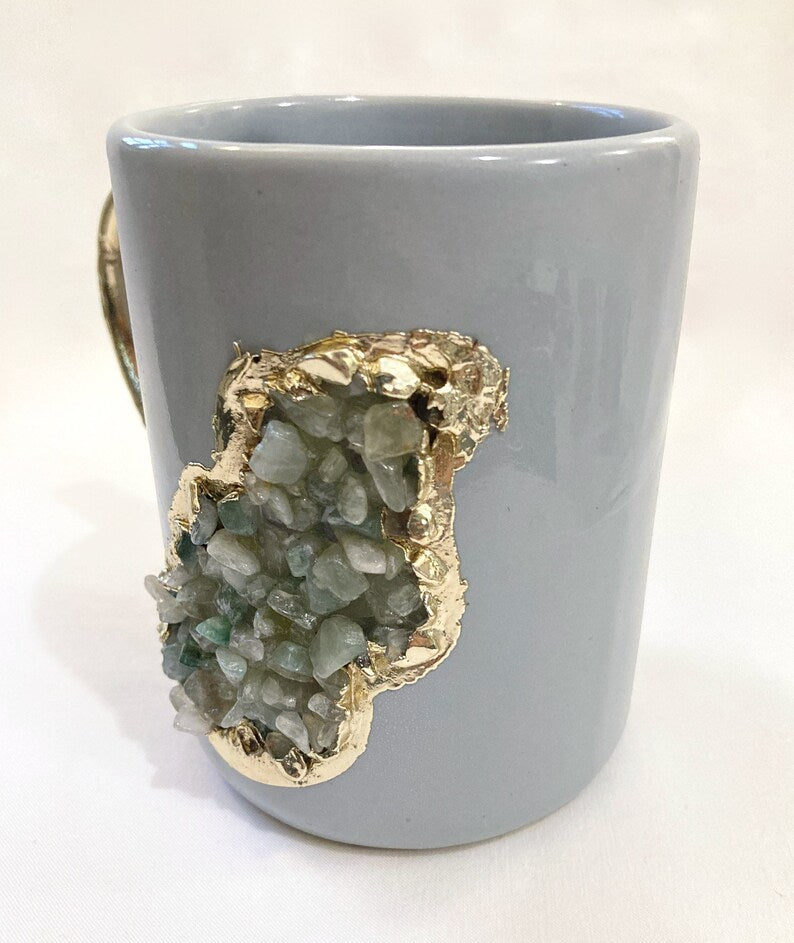 Wave - Set of 2 Grey Ceramic Mugs-1