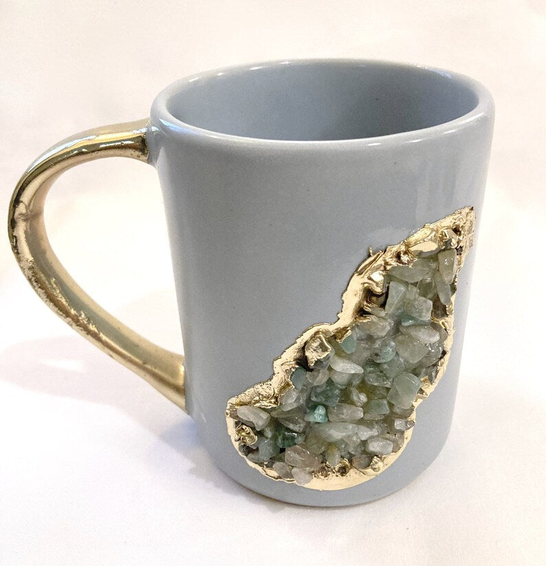 Wave - Set of 2 Grey Ceramic Mugs-2
