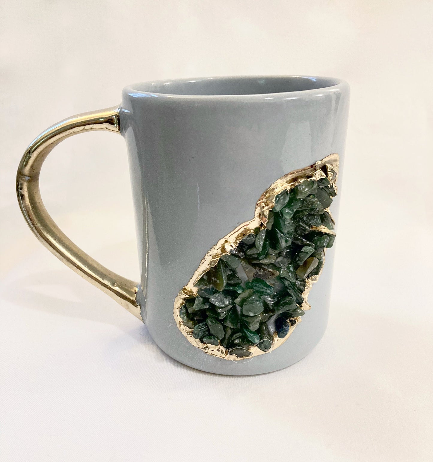 Wave - Set of 2 Grey Ceramic Mugs-5
