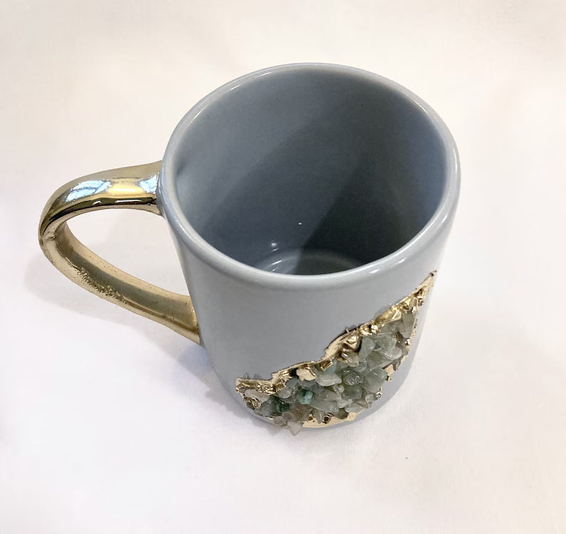 Wave - Set of 2 Grey Ceramic Mugs-3